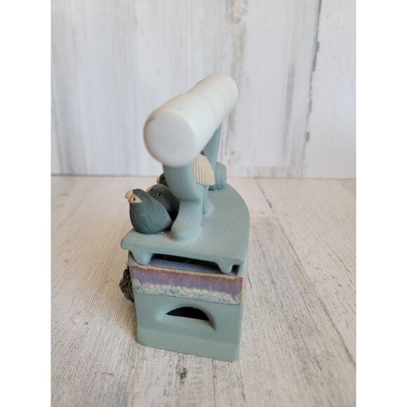 Rustic ceramic bird nest iron spring unique decor - Picture 6 of 10